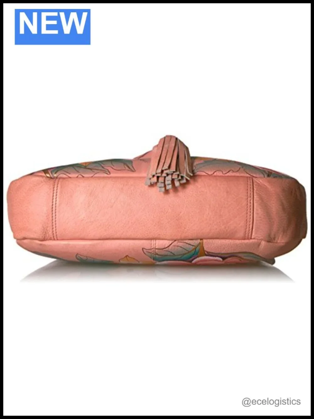 Hand Painted Leather Hobo Bag - Genuine Cow Leather